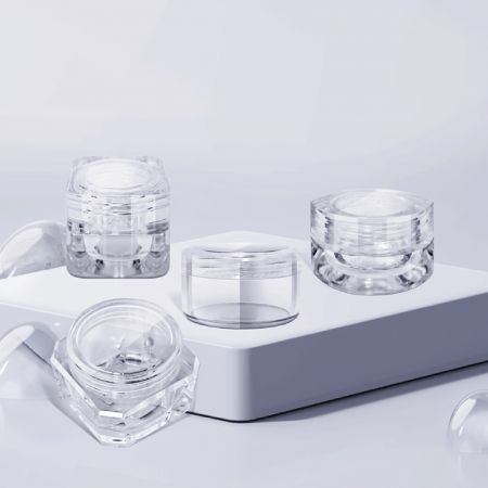 Pot de maquillage. Pot de poudre libre - Pot de cosmétique coloré
